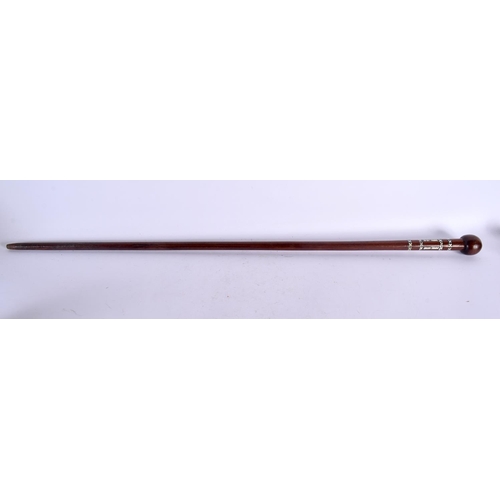593 - A 19TH CENTURY EUROPEAN CARVED FOLK ART WALKING CANE decorated all over with portraits and vines. 88... 