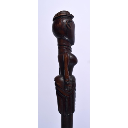 597 - A SOLOMON ISLANDS TRIBAL CHIEFS ORATOR STAFF. 83 cm long.