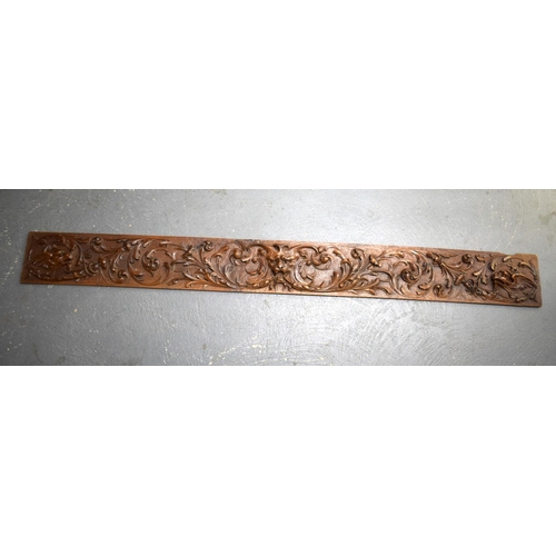 84 - A COLLECTION OF 19TH CENTURY CONTINENTAL CARVED WOOD PANELS possibly Italian. Largest 153 cm x 16 cm... 