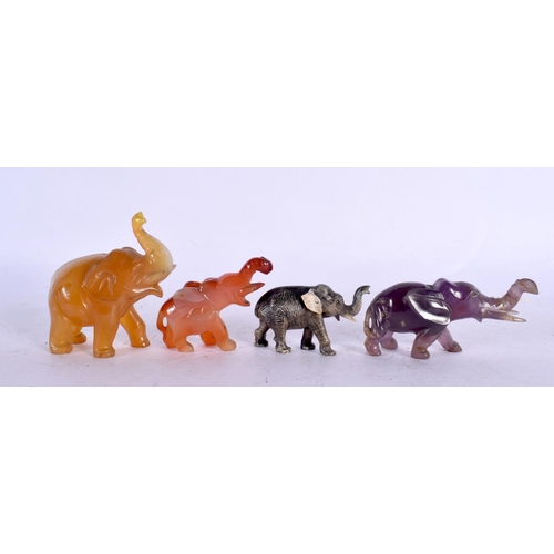 96 - ASSORTED CHINESE HARDSTONE ANIMALS etc. (6)