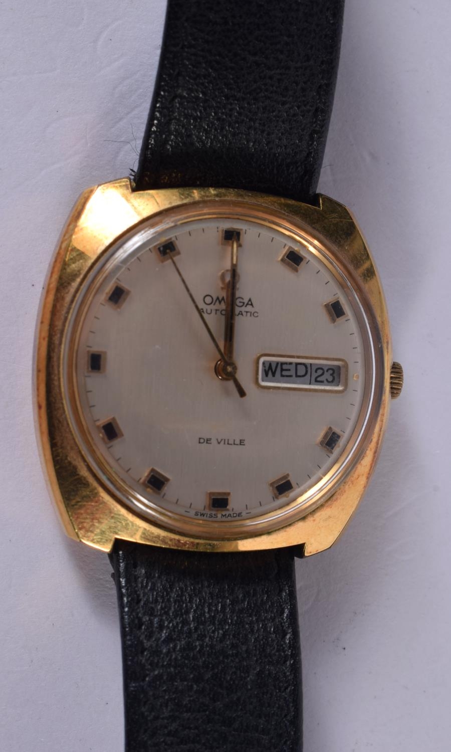 OMEGA DE VILLE GOLD PLATED AUTOMATIC DAY/DATE VINTAGE MEN'S WATCH. 4 ...