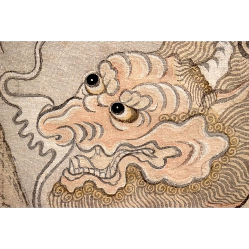 1537 - Japanese School (19th Century) Pair, Silk Panels, depicting Buddhistic figures in various pursuits. ... 