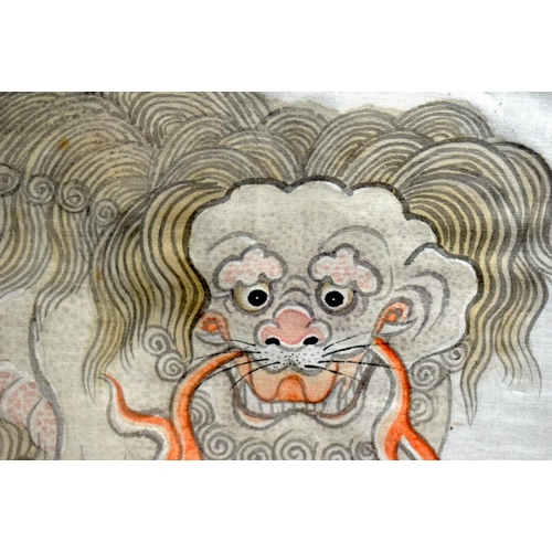 1537 - Japanese School (19th Century) Pair, Silk Panels, depicting Buddhistic figures in various pursuits. ... 