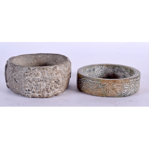 572 - A GOOD COLLECTION OF CHINESE ARCHAIC JADE CARVINGS Warring States and Later, including plaques, bang... 