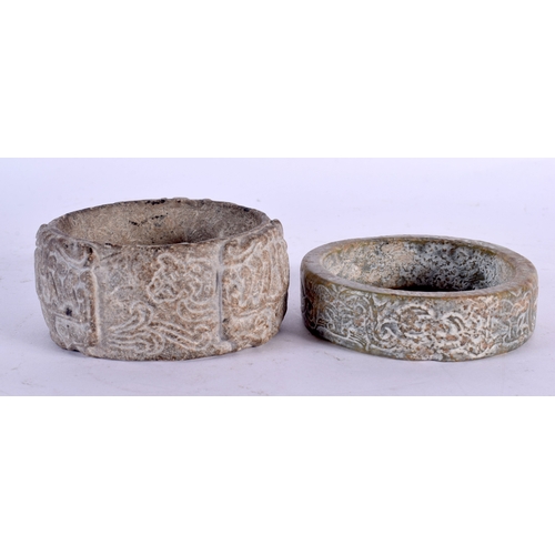572 - A GOOD COLLECTION OF CHINESE ARCHAIC JADE CARVINGS Warring States and Later, including plaques, bang... 