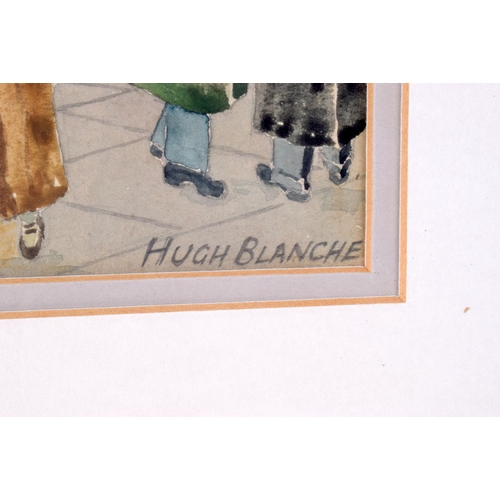 3094 - A FRAMED PASTEL by Pascal Djabuli, together with a framed watercolour Hugh Blanche and a print of a ... 