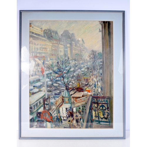 3127 - A FRAMED FRENCH OIL ON CANVAS C1939. 74 cm x 57 cm.