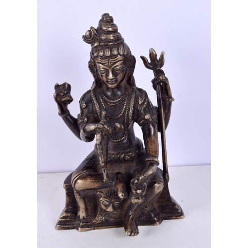 3680 - A bronze Hindu figure of Shiva 15 cm.