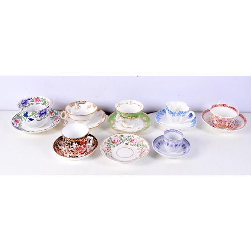 3745 - A collection of Cups and saucers Crown Derby, Copeland Spode etc (Qty).