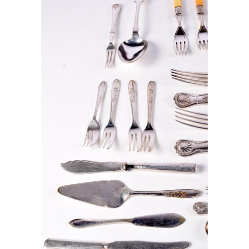 3749 - A quantity of plated flatware. (Qty)