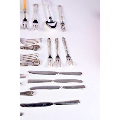 3749 - A quantity of plated flatware. (Qty)