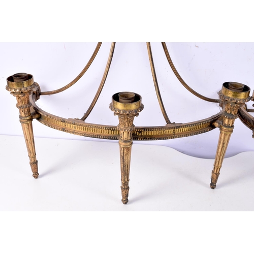 3754 - A pair of  French 19th Century Brass wall sconces 85 x 47 cm (2)