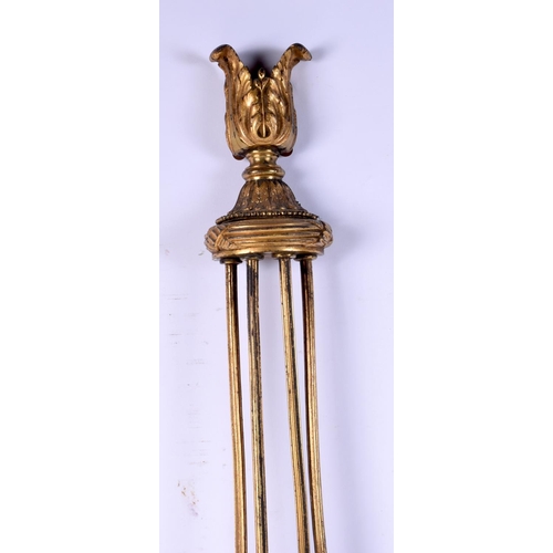 3754 - A pair of  French 19th Century Brass wall sconces 85 x 47 cm (2)