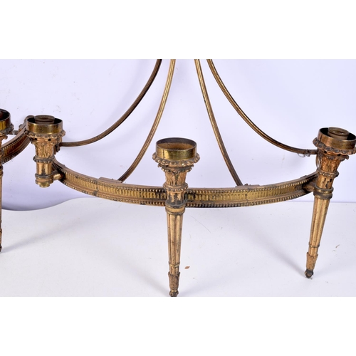 3754 - A pair of  French 19th Century Brass wall sconces 85 x 47 cm (2)