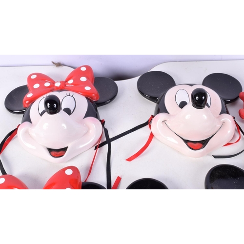 3766 - A collection of Mickey/Minnie  Mouse porcelain wall pockets, ceramic horse money box Etc 21 cm (8).