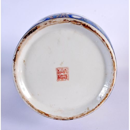 104 - AN 18TH CENTURY CHINESE EXPORT ENAMELLED TEA CANISTER Qianlong. 18 cm high.