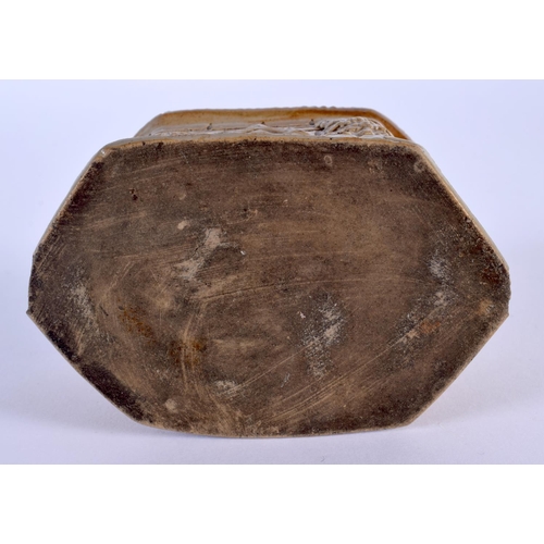 31 - A CHARMING MID 19TH CENTURY ENGLISH SALT GLAZED POTTERY MONEY BOX formed as a cottage. 12 cm x 10 cm... 