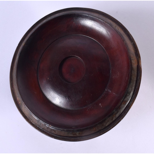 98 - A LARGE 18TH CENTURY CHINESE GE TYPE STONEWARE CENSER Qing, with hardwood and bronze cover. 18 cm x ... 