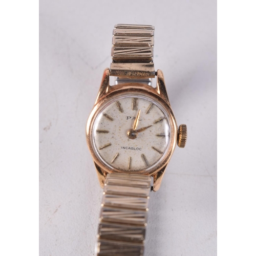 760A - A LADIES 18CT GOLD PAL INCABLOC WATCH,  Stamped 18K, dial 1.8cm incl crown, weight 17g