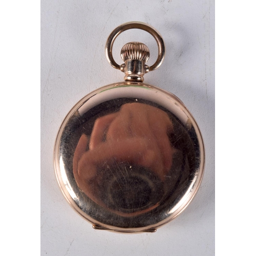 771 - A GOLD PLATED LIMIT POCKET WATCH.  Dial 5cm excluding crown