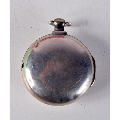 790E - A PEAR CASED SILVER POCKET WATCH.   Hallmarked Birmingham, 5.6cm diameter, total weight 134g