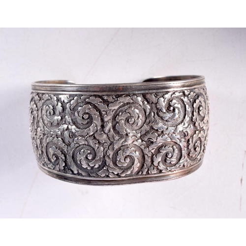 822 - EIGHT SILVER BANGLES.  Various Hallmarks, total weight 206g (8)