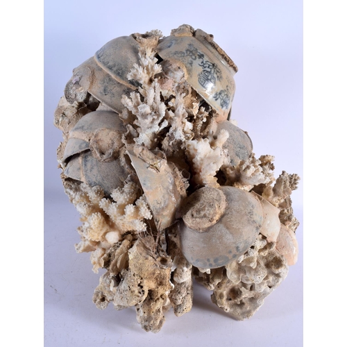 1575 - A RARE 17TH CENTURY CHINESE SHIPWRECK CARGO CORAL SCULPTURE Ming/Qing.