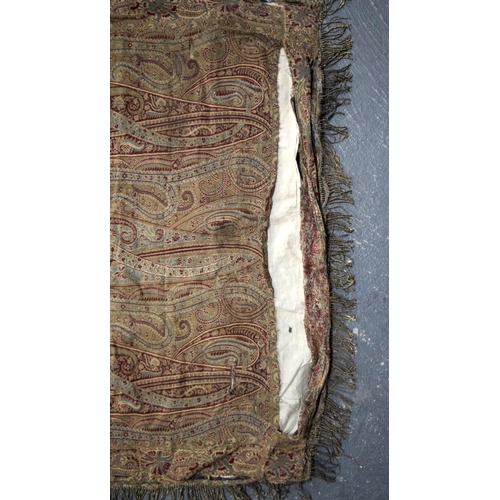 1601 - THREE 19TH CENTURY NORTHERN INDIAN KASHMIR MUGHAL TEXTILES. 118 cm x 76 cm.