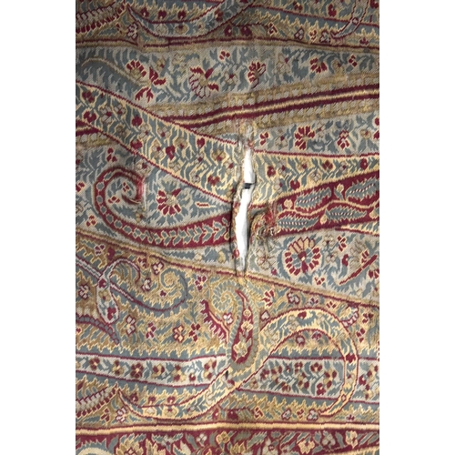 1601 - THREE 19TH CENTURY NORTHERN INDIAN KASHMIR MUGHAL TEXTILES. 118 cm x 76 cm.