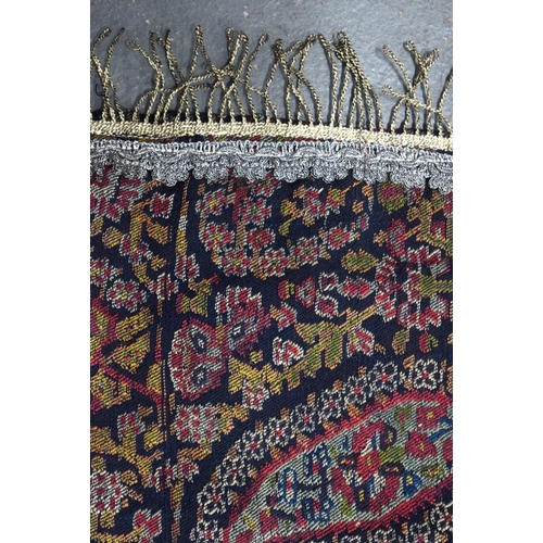 1601 - THREE 19TH CENTURY NORTHERN INDIAN KASHMIR MUGHAL TEXTILES. 118 cm x 76 cm.