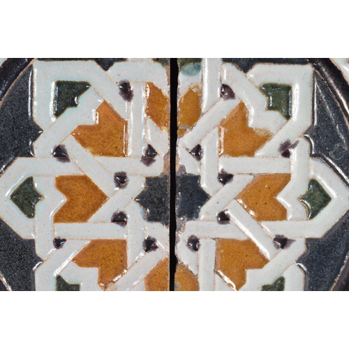 1615 - A SPANISH ISLAMIC POTTERY TILE. 30 cm square.