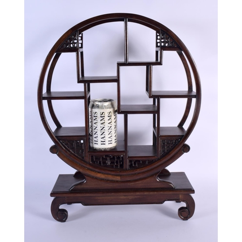 1637 - A CHINESE REPUBLICAN PERIOD CARVED HARDWOOD SNUFF BOTTLE DISPLAY STAND. 48 cm x 30 cm.