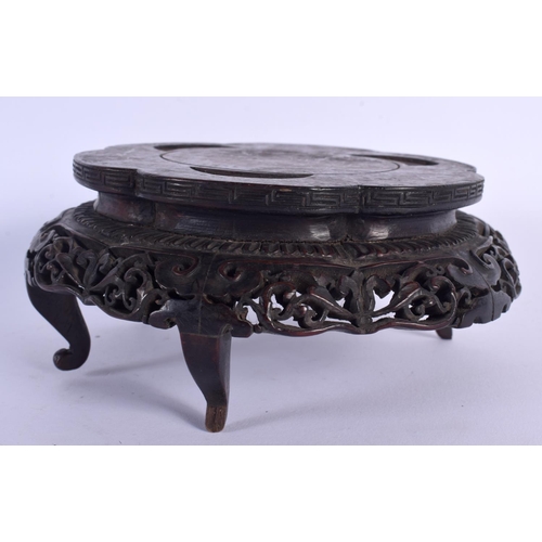 1638 - A COLLECTION OF LARGE 19TH CENTURY CHINESE CARVED HARDWOOD STANDS in various forms and sizes. Larges... 