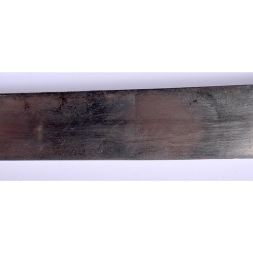 1645 - A 19TH CENTURY INDIAN TALWAR  SWORD with cross handle. 92 cm long.