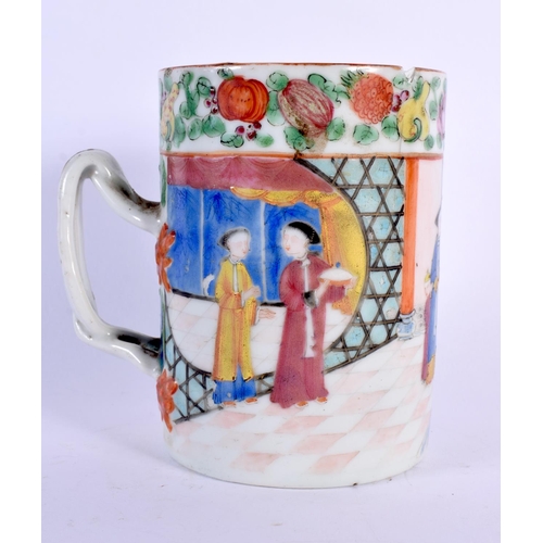 1670 - A CHARMING 19TH CENTURY CHINESE FAMILLE ROSE CANTON MUG Qing, of smaller than normal proportions. 10... 