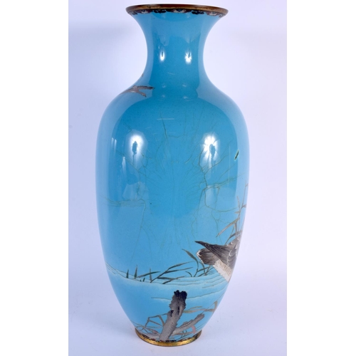 1691 - AN UNUSUAL LARGE 19TH CENTURY JAPANESE MEIJI PERIOD CLOISONNE ENAMEL VASE in the manner of Namikawa ... 