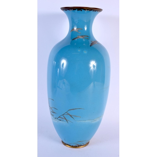 1691 - AN UNUSUAL LARGE 19TH CENTURY JAPANESE MEIJI PERIOD CLOISONNE ENAMEL VASE in the manner of Namikawa ... 