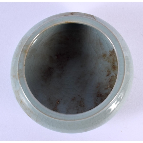 1723 - A CHINESE MONOCHROME BRUSH WASHER 20th Century. 12 cm diameter.