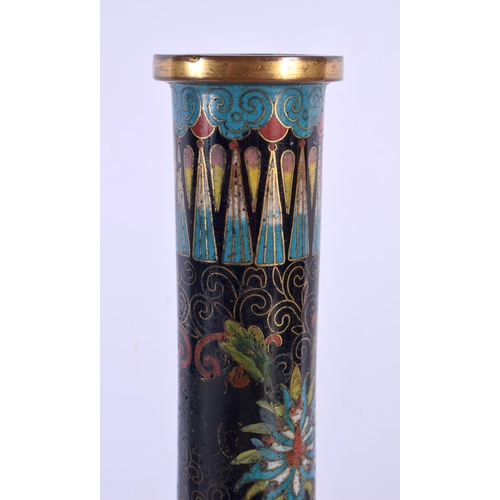 1942 - A LARGE 19TH CENTURY CHINESE CLOISONNE ENAMEL DRAGON VASE Qing. 39 cm x 16 cm.