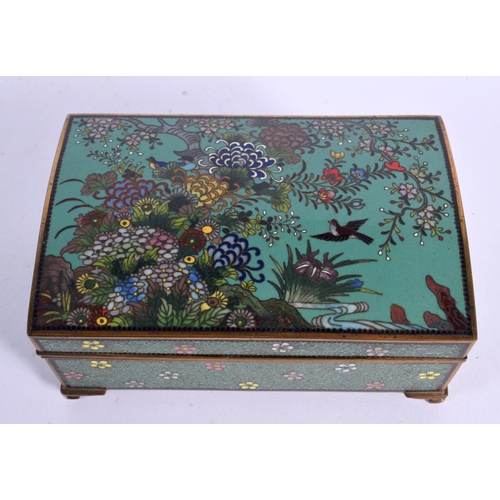 1991 - AN EARLY 20TH CENTURY JAPANESE MEIJI PERIOD CLOISONNE ENAMEL CASKET Attributed to the Ando Company. ... 