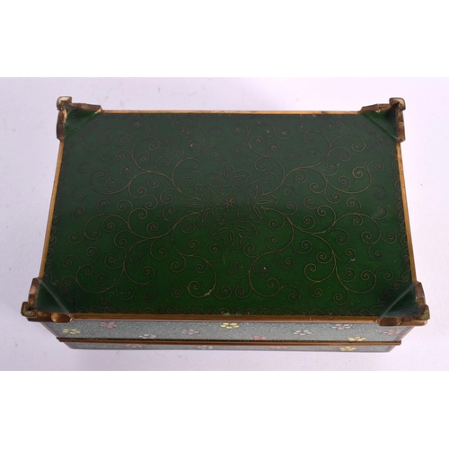 1991 - AN EARLY 20TH CENTURY JAPANESE MEIJI PERIOD CLOISONNE ENAMEL CASKET Attributed to the Ando Company. ... 