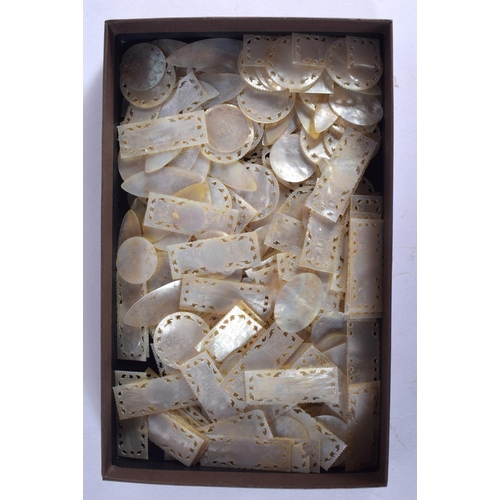 2010 - ASSORTED 19TH CENTURY CHINESE MOTHER OF PEARL GAMING COUNTERS. (qty)