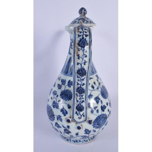 2019 - A VERY LARGE CHINESE BLUE AND WHITE PORCELAIN GUAN JAR 20th Century, together with an Islamic market... 