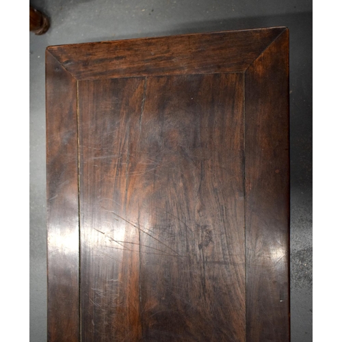 2436 - A LOW 19TH CENTURY CHINESE CARVED HARDWOOD TABLE Qing. 76 cm x  40 cm.