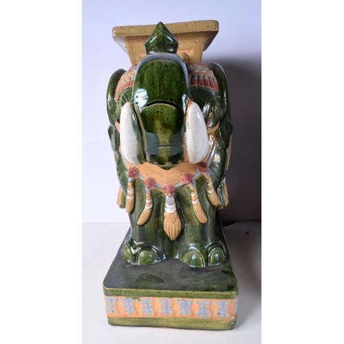 3006 - A large pair of Chinese porcelain Elephant plant stands 54 cm. (2)