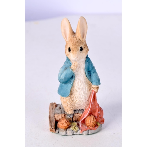 3017 - A Beswick Sweet Peter rabbit together with other Beatrix potter ceramics 15 cm (