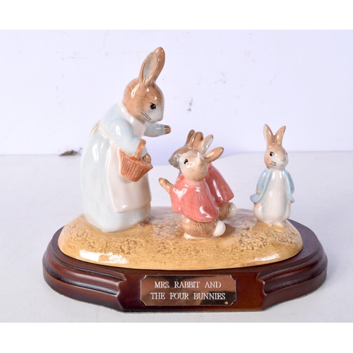 3017 - A Beswick Sweet Peter rabbit together with other Beatrix potter ceramics 15 cm (