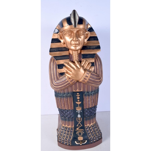 3032 - A large  contemporary Pharaoh sarcophagus  storage unit 51 cm.