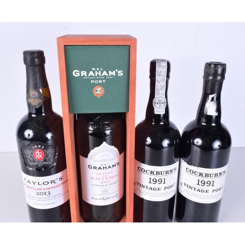 3056 - Collection of Port including Cockburn's 1991, 2004 Grahams, Taylor's 2013 (4)