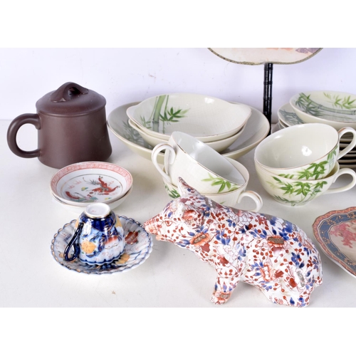 3092 - A collection of Chinese and Japanese ceramics,Yixing,fan etc (Qty).